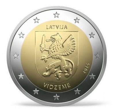 Läti 2 euro 2016 Vidzeme UNC