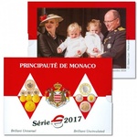 Monaco ametlik komplekt 1cent-2euro  2017 , BU