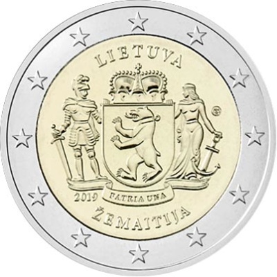 Leedu 2 euro 2019.a. Žemaitija, UNC