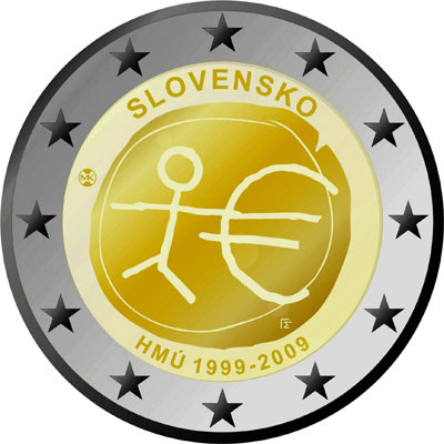 Slovakkia 2 euro, 2009 EMU UNC