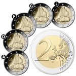 Saksamaa 2 euro, 2023, Hamburg UNC ADFGJ