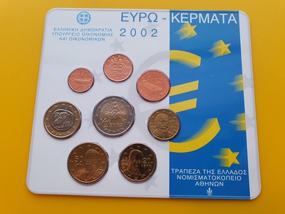 Kreeka komplekt 2002 ,1cent-2euro