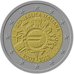 Itaalia 2 Eurot 2012a. 10 astat Euroraha (UNC)