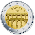 Hispaania 2 Euro 2016 a. Segovia (UNC) 