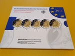 Saksamaa 2 euro, 2012, " 10 Aastat Eurot" ADFGJ - PROOF