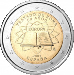 Hispaania 2 euro 2007 TOR, UNC