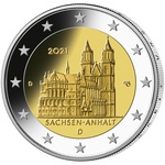 Saksamaa 2 euro, 2021, " Sachsen-Anhalt" UNC 
