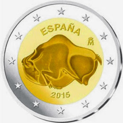 Hispaania 2 Euro "Cave of Altamira" 2015 UNC 