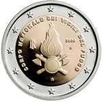 Itaalia 2 euro 2020a. National Firefighters Corps UNC 